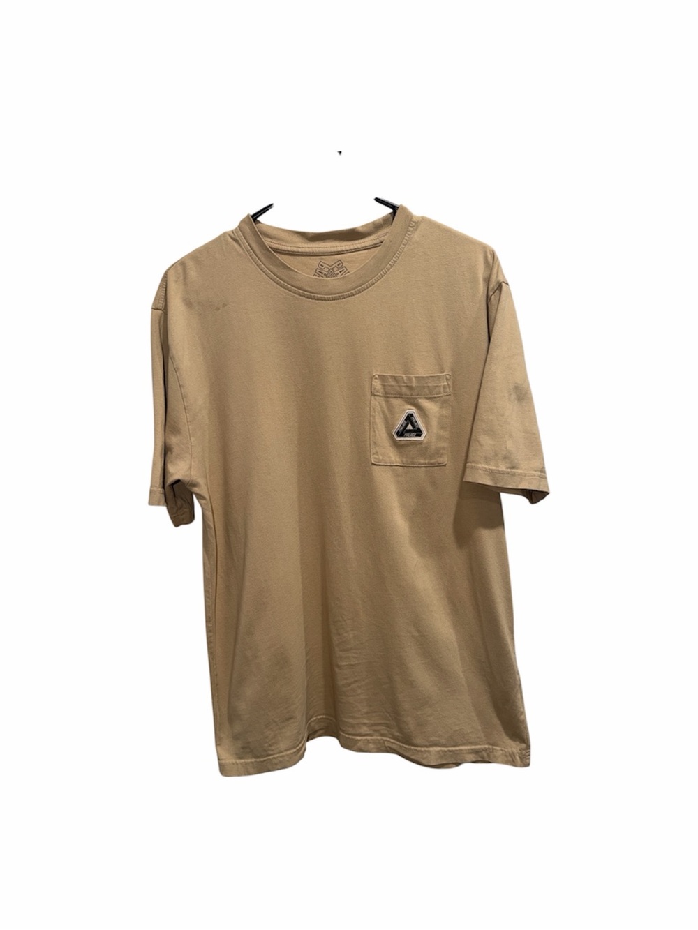 Palace Size Large Tan Skateboards “Sofar Pocket T-Shirt” Men’s Tri-Ferg Patch